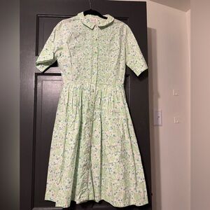 1960 Exclusive Lady Bird Classics floral shirt waist dress
